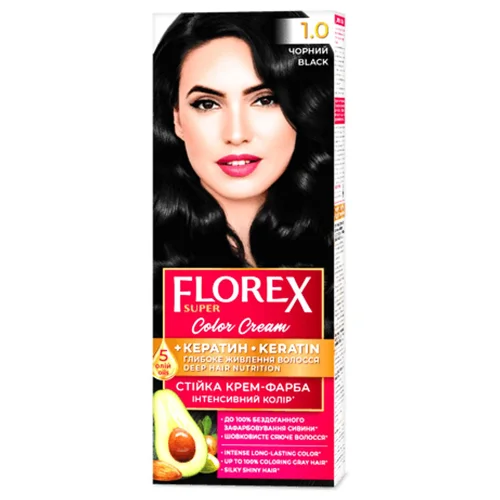Крем-фарба Florex для волосся чорний колір
