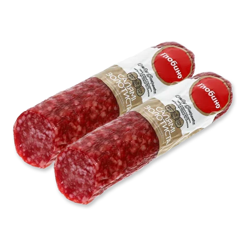 Ковбаса Салямі Золотиста З М'яса Птиці Глобино Сирокопчена, кг