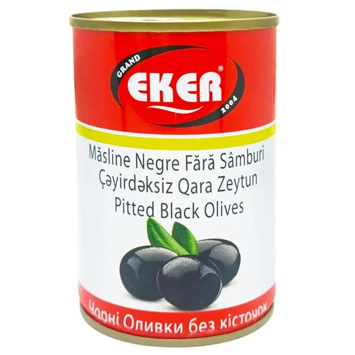 Оливки Eker 280мл чорні без кісточок з/б И682 (Туреччина)