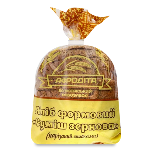 Хліб Формовий Нарізний Суміш Зернова Афродіта, 0.22кг
