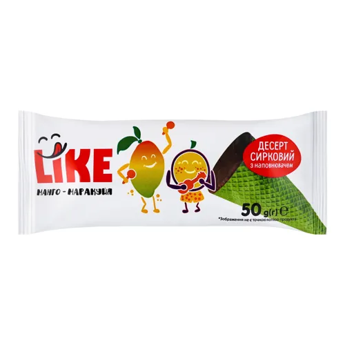 Десерт сирковий з наповнювачем Манго-маракуйя Like м/у 50г