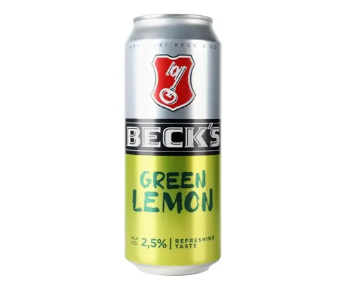 Пиво Beck's Green Lemon зі смаком лимону 2,5% 0,5л