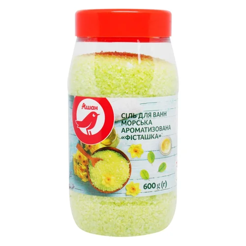 Сіль для ванни Auchan Фісташка морська 600г