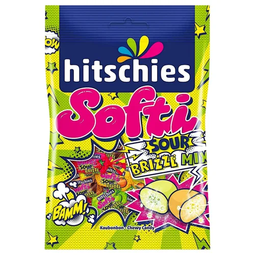 Цукерки жувальні Hitschies Softi Sour Brizzl Mix 90г