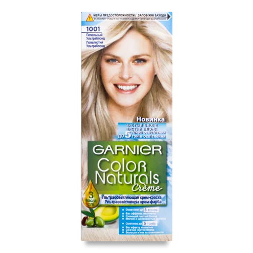 Фарба Для Волосся №1001 Попільний Ультраблонд Color Naturals Garnier, 1г