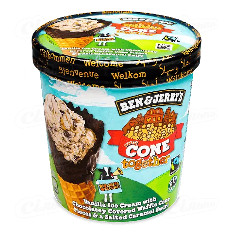 Морозиво ванільне з солоною карамеллю Ben&Jerry's, 465г