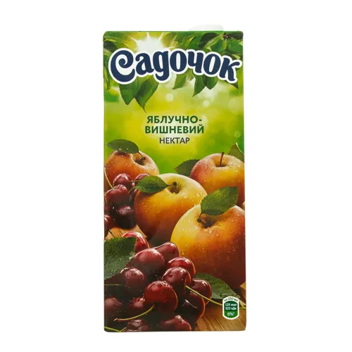 Нектар яблучно-вишневий освітлений Садочок т/п 0.95л