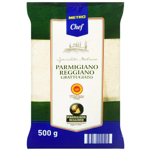 Сир Metro Chef Parmigiano Reggiano твердий тертий 32% 500г