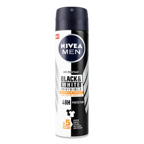 Антиперспірант Nivea Ultimate Impact Black&White Invisible, 150 мл