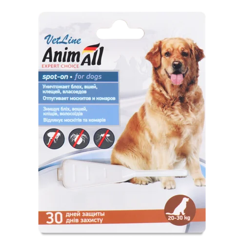 Краплі для Зовнішнього Застосування для Собак VetLine AnimAll 6мл, 20-30кг
