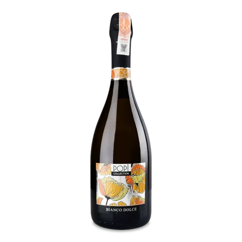 Вино Ігристе Popi Bianco Dolce, Біле Напівсолодке, п/пл, 0.75л