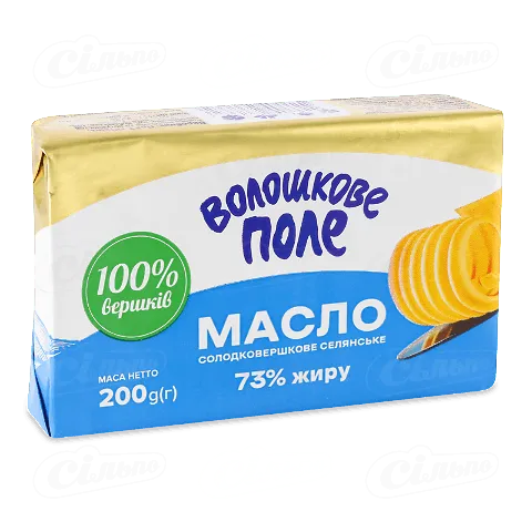 Масло «Волошкове поле» «Селянське» 73%, 200г