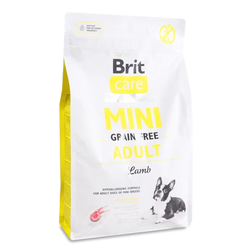 Корм Сухий Для Дорослих Собак Lamb Mini Care Brit В/к, 2 кг