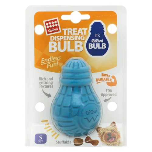 Іграшка для собак GiGwi Bulb Rubber Лампочка 9см блакитний