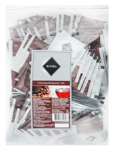 Чай чорний RIOBA 100 пакетів з шоколадом