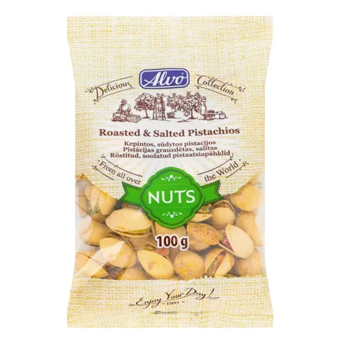 Фісташки смажені солоні Alvo м/у 100г