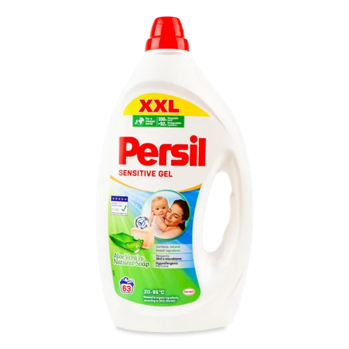 Засіб для Прання Рідкий Концентрований Aloe Vera & Natural Soap Sensitive Gel Persil, 2.835л