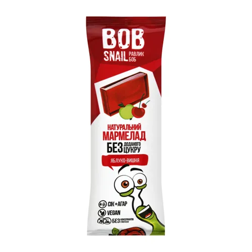 Мармелад фруктово-ягідний Яблуко-вишня Bob Snail м/у 38г