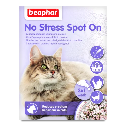 Каплі для котів No Stress Spot On Beaphar, 3х0.4мл
