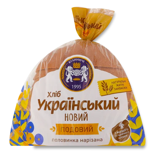 Хліб Подовий Вищого Ґатунку Нарізаний, Кулиничі, 500г