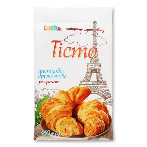 Тісто Листково-Дріжджове Заморожене Laska, м/у, 450г