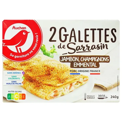 Млинці Ашан з шинкою та сиром 240г