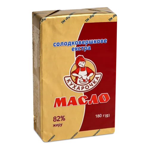 Масло солодковершкове 82% в/ґ, м/у 180г