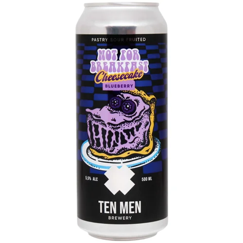 Пиво Ten Men Not For Breakfast Blueberry Cheesecake напівтемне нефільтроване 5,5% 0,5л