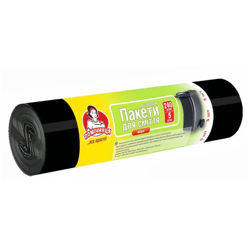 Пакети для сміття Помічниця 240л 100x120см 5шт