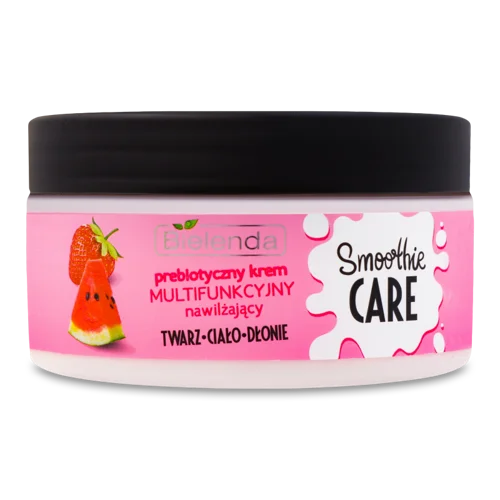 Крем для Тіла Зволожуючий з Витаміном C, Кавун, Полуниця, Smoothie Care Bielenda, 200мл