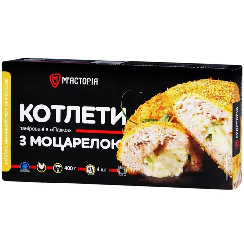 Котлети Стейкова подорож Панко з моцареллою заморожені 400г
