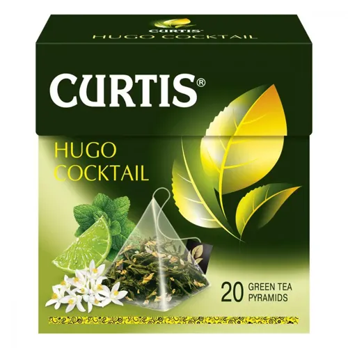 Чай Curtis зелений Hugo Coctail фруктовий 20 пакетиків