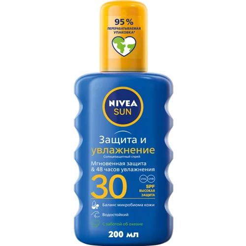 Спрей сонцезахисний Nivea Sun Protect & Moisture SPF30 200мл