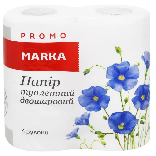 Туалетний папір Marka Promo 2-шаровий 4шт