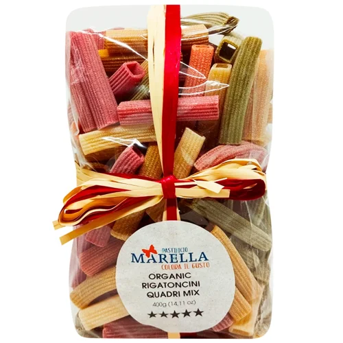 Макарони Pastificio Marella Organic Rigatoncini Quadri Mix 400г