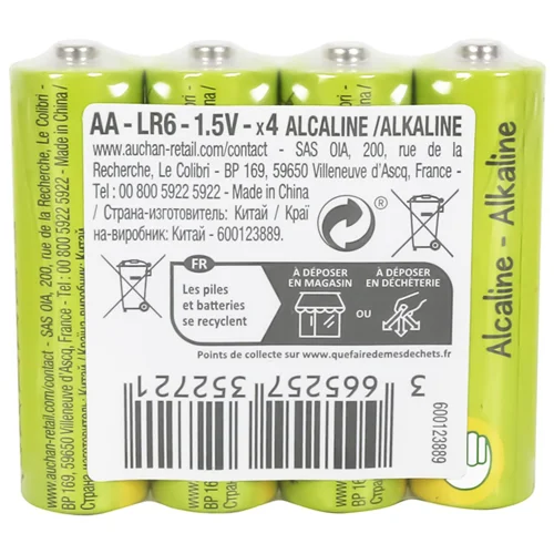Батарейки Auchan Basic AA 4шт