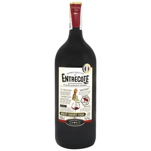 Вино Gourmet Pere & Fils Entrecote червоне напівсухе 13,5% 1,5л