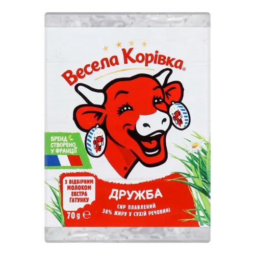 Сир плавлений 38% Дружба Весела Корівка м/у 70г