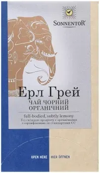 Чай Sonnentor чорний органічний Ерл Грей 18 пакетиків