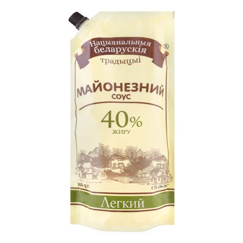 Соус майонезний 40% Легкий Нацыянальныя беларускія традыцыі д/п 560г