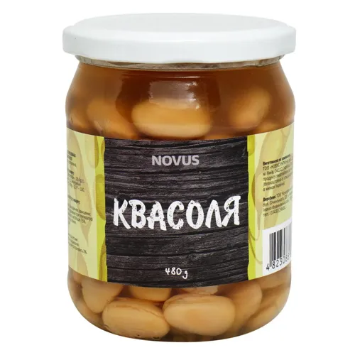 Квасоля Novus Ніжна в білому соусі 480г