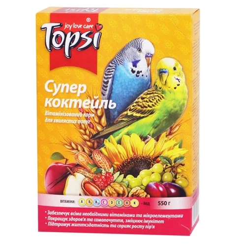 Корм для папуг Topsi Супер коктейль 550г