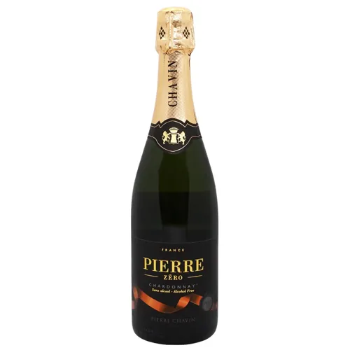 Вино ігристе Pierre Zero Chardonnay безалкогольне біле напівсолодке 0,75л