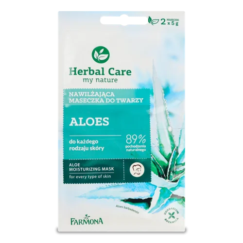 Маска для Обличчя Зволожуюча Алоє Віра Herbal Care Farmona, 2х5мл