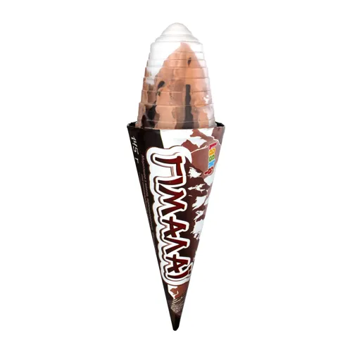 Морозиво 12% з шоколадними краплями в ріжку Шоколад Гімалаї Laska м/у 145г