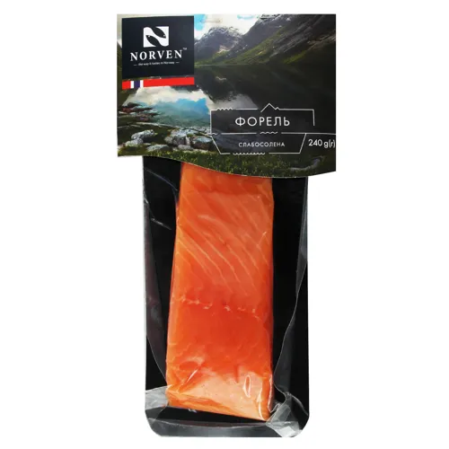Форель філе-шматок Norven солоне вищого ґатунку 240г