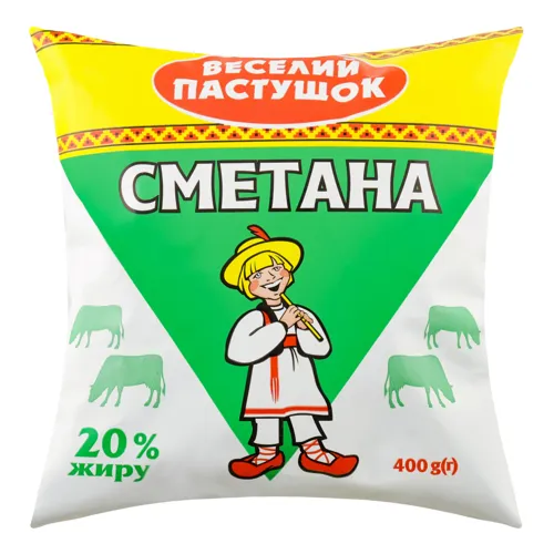 Сметана 20% Веселий Пастушок м/у 400г
