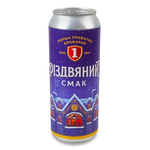 Пиво Спеціальне Темне Фільтроване Пастеризоване Різдвяний Смак, 500мл 4.8%, з/б