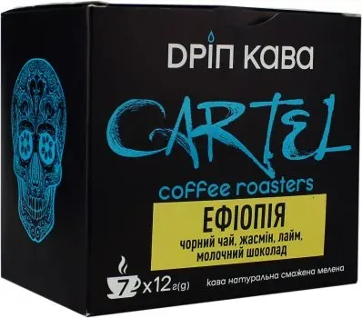 Дрип-кофе натуральний Cartel Ефіопія молотий 12г х 7 шт