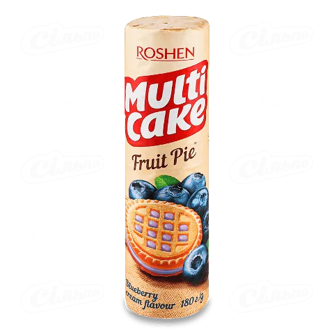 Печиво-сендвіч Roshen Multicake чорничний крем 180г